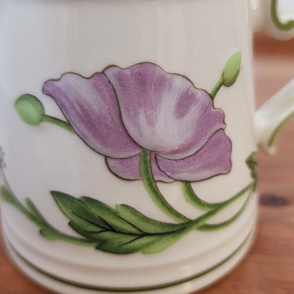 Villeroy Boch Amapola Creamer Pitcher 3.25" W.Germany poppies artistic floral 80 - Picture 10 of 11